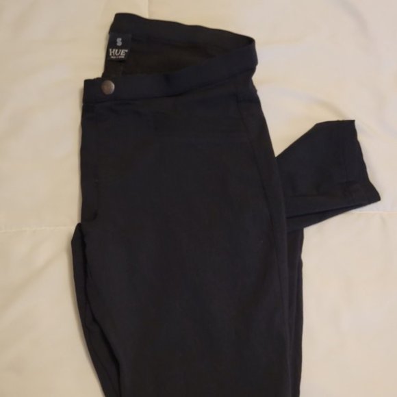 Hue stretchy black leggings with back pockets sz: S - Picture 3 of 5